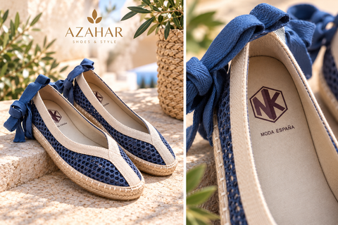 NK 593 Blue női lapos talpú espadrilles