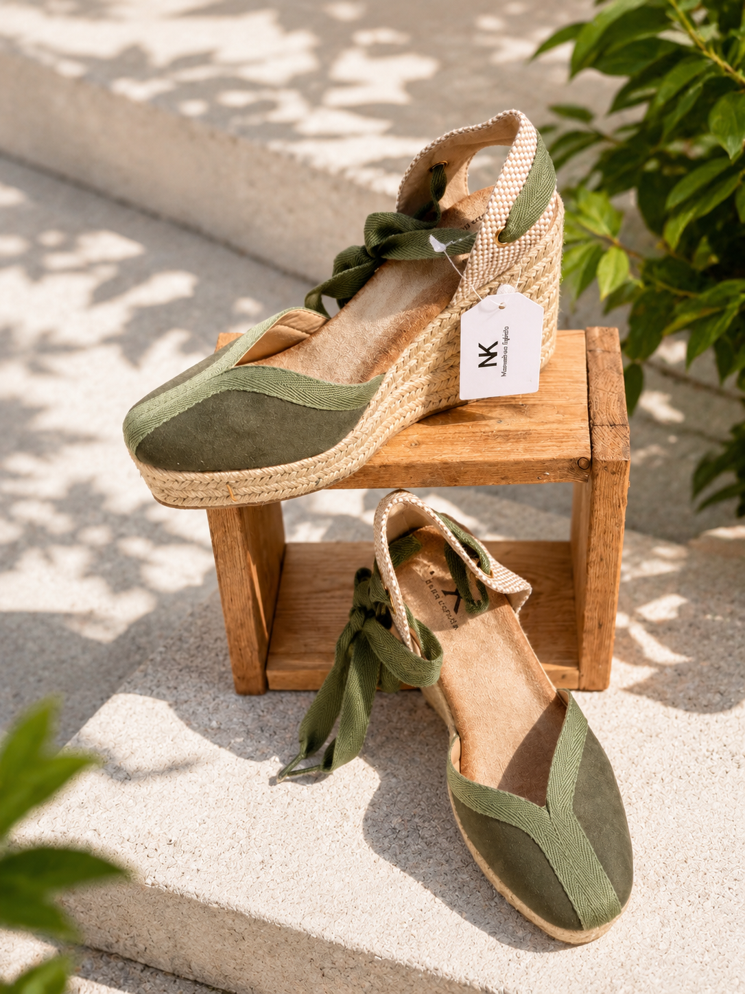NK 585 Verde/olívazöld női espadrilles