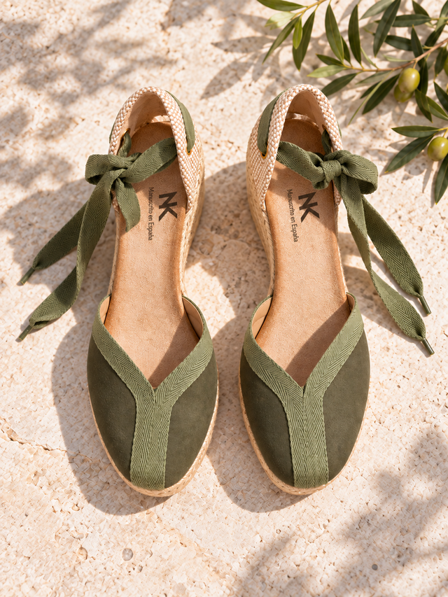 NK 585 Verde/olívazöld női espadrilles