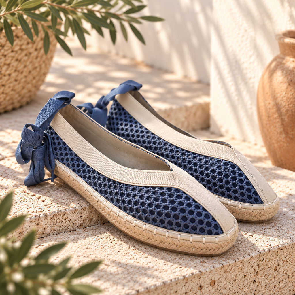 NK 593 Blue női lapos talpú espadrilles
