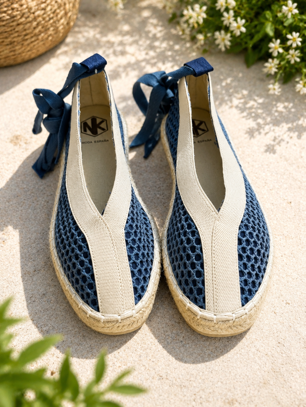 NK 593 Blue női lapos talpú espadrilles