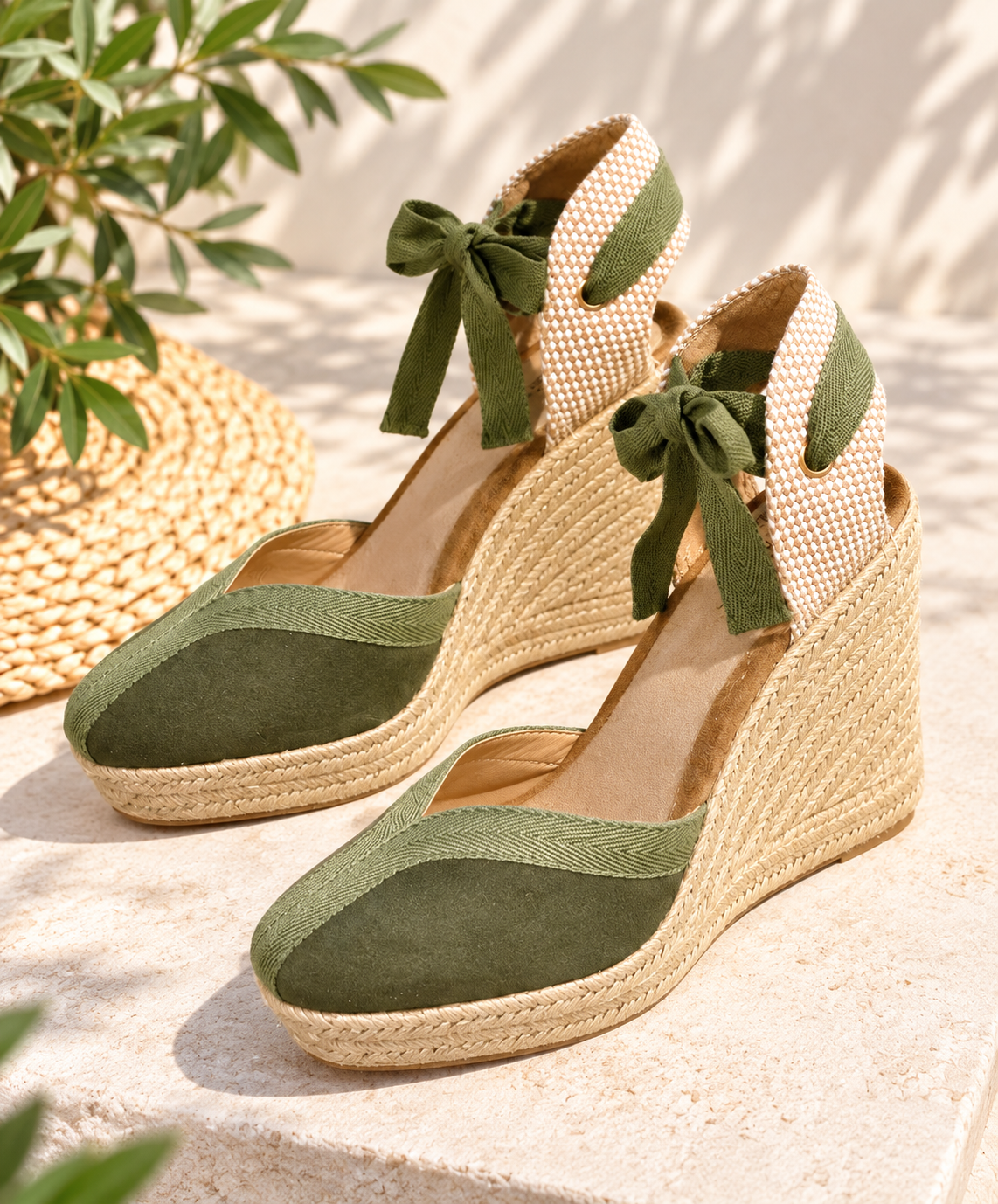NK 585 Verde/olívazöld női espadrilles